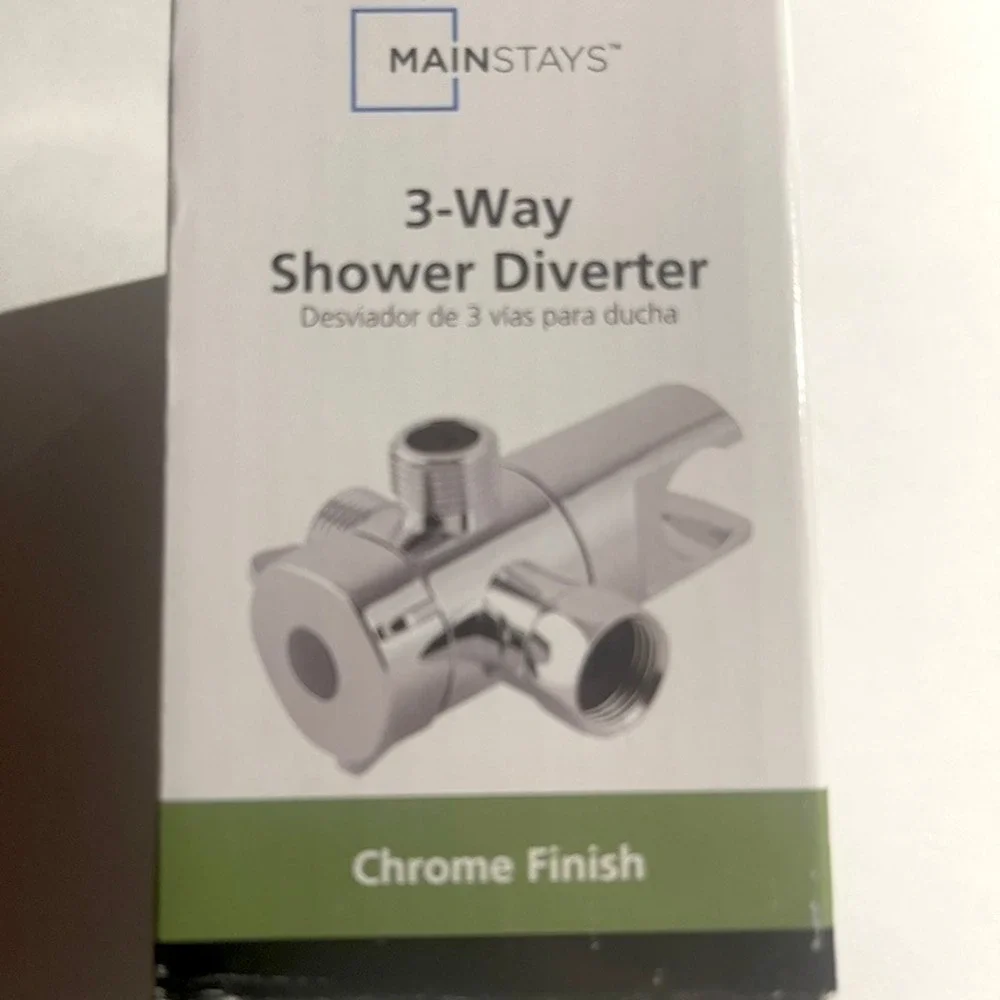 Mainstays 3 Way Shower Diverter Valve Chrome Finish for Showerhead Handheld‎